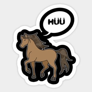 Horse Comic Cartoon Funny Sticker